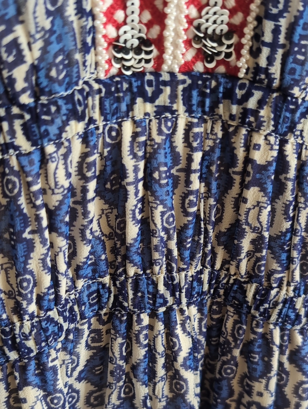 Vineet Bahl Anthropologie Trimmed V-Neck Maxi Dress - Picture 8 of 8
